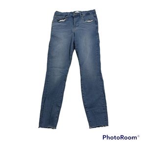 Good American Medium Wash Skinny High Rise Jeans 31